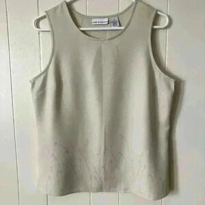 Croft & Barrow Women’s Sleeveless Embroidered Rayon Top Blouse Size M